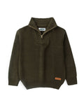 Dark Olive Half-Zip Sweater
