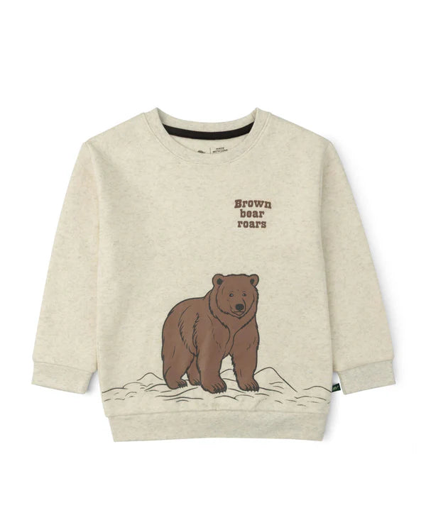 Oatmeal Printed Sweatshirt