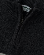 Charcoal Striped Half-Zip Sweater