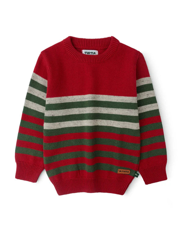 Trio-Stripe Knit Sweater