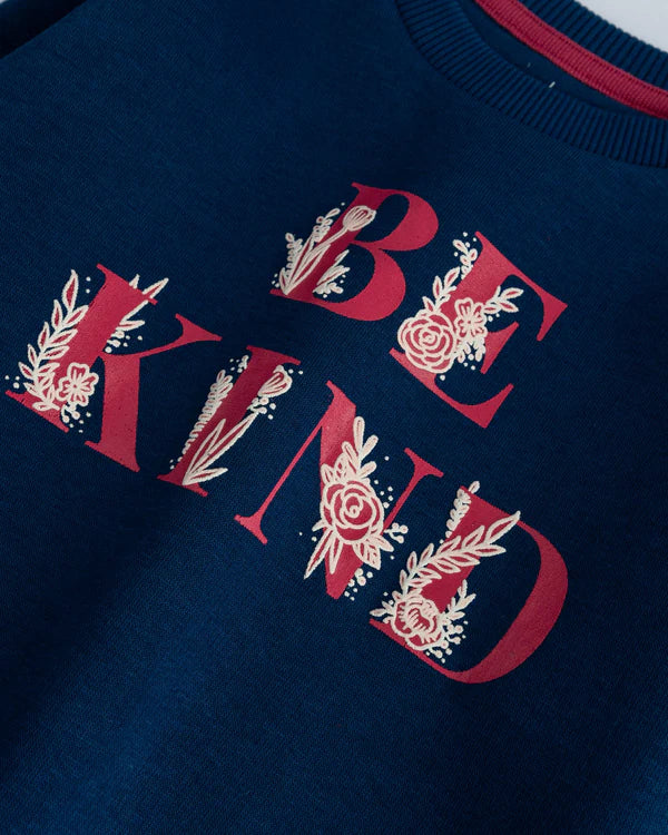Gentle Blue Printed Sweatshirt