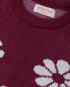 Plum Daisy Knit Sweater