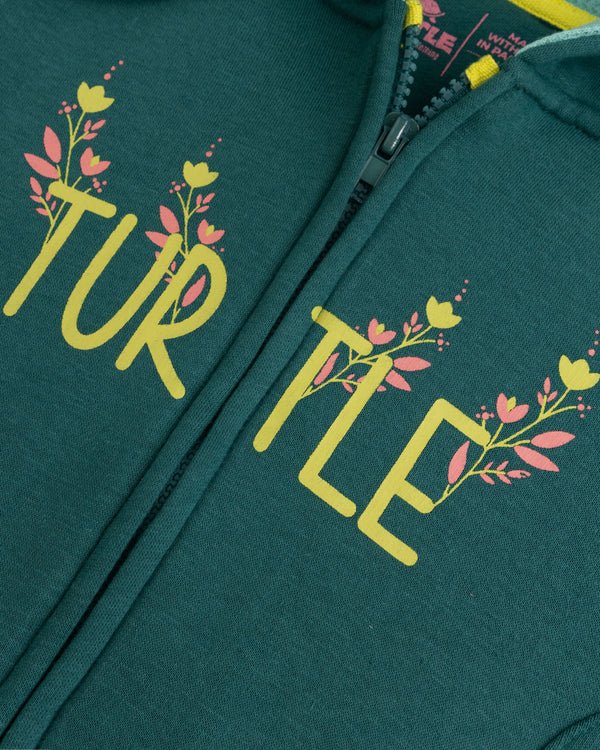 Mystic Green Zipper Hoodie